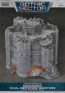 BIAB MUNDUS IMPERIALIS: Damaged Civil Defense Bastion (6-10 mm epic scale)