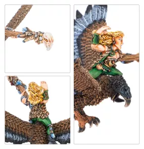 OLD WORLD: WOOD ELF MAGE ON WARHAWK (metal)