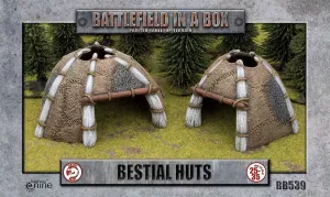 Bestial Huts (x2) - 30mm scale