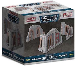 BIAB Gothic Sector: Castograd Hab Block Small Ruins (x3) 32mm scale