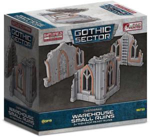 BIAB Gothic Sector: Castograd Warehouse Small Ruins (x3) 32mm scale