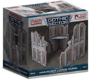 BIAB Gothic Sector: Castograd Hab Block Big Ruins (x3) 32mm scale