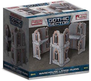 BIAB Gothic Sector: Castograd Warehouse Big Ruins (x3) 32mm scale