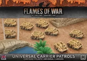 Desert Rats Universal Carrier Patrols (Plastic x 9)