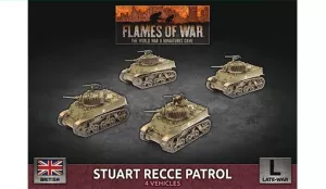 Stuart Recce Armoured Troop (x4 Plastic)