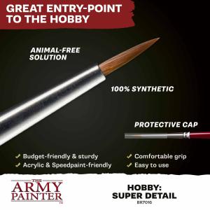 Hobby Brush - Super Detail (red handle, round)