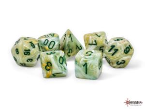Marble Mega-hedral® Green/dark green 7-Die Set