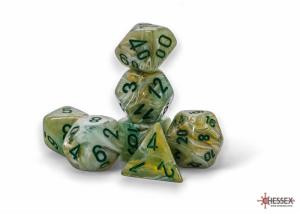 Marble Mega-hedral® Green/dark green 7-Die Set
