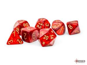 Scarab® Mega-hedral® Scarlet/gold 7-Die Set