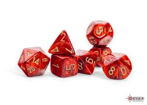 Scarab® Mega-hedral® Scarlet/gold 7-Die Set