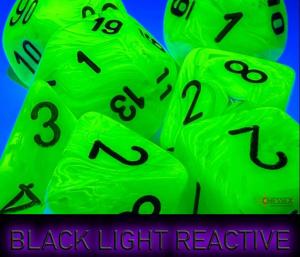 Vortex® Mega-hedral® Bright Green/black 7-Die Set