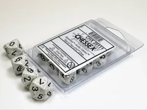 Arctic Camo Speckled Polyhedral Ten d10 Set