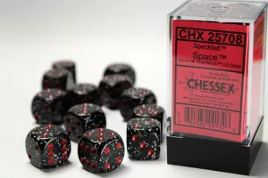 Speckled 16mm d6 with pips Space Dice Block (12 dice)