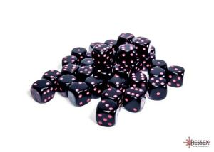 Opaque 12mm d6 Black/pink Dice Block Dice Block (36 dice)