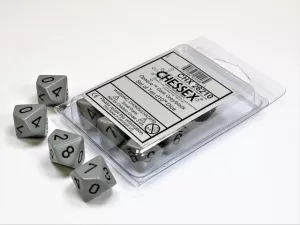 Opaque Polyhedral Ten d10 Set Grey/black