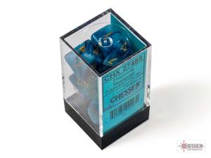 Phantom Polyhedral Teal/gold 7-Die Set