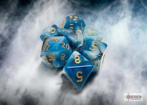 Phantom Polyhedral Teal/gold 7-Die Set