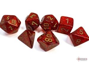 Glitter Ruby/gold 7-Die Set
