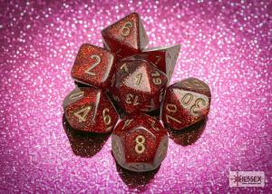 Glitter Ruby/gold 7-Die Set