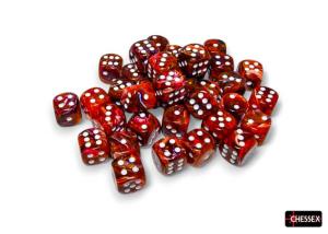 Festive 12mm d6 Symphony/white Dice Block (36 dice)