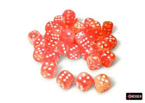 Festive 12mm d6 Dahlia/white Dice Block (36 dice)