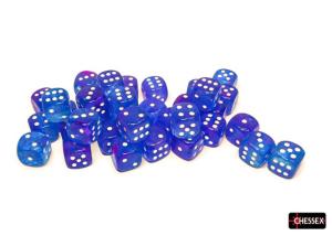 Nebula 12mm d6 Aura/white Dice Block (36 dice)