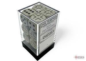 Germany War Dice Opaque Dark Grey/black 16mm d6 Dice Block (12 dice)