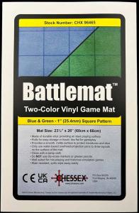 Battlemat 1inch Reversible Blue-Green Squares (23.5 x 26 inc)
