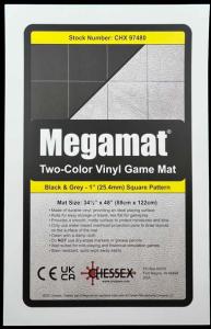 Megamat 1inch Reversible Black-Grey Squares (34.5 x 48 inch)