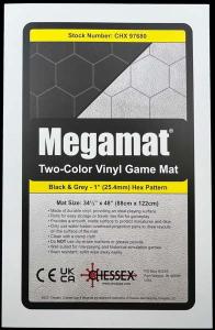 Megamat 1 inch Reversible Black-Grey Hexes (34.5 x 48 inch)