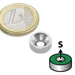 Disc magnet Ø 12 mm, height 4 mm, holds approx. 1,6 kg (2)