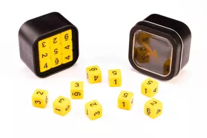 D6 Opaque Series: Yellow - Numbers: Black