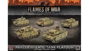 PANZER III (LATE) PLATOON (x5 plastic tanks schurzen)