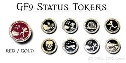 GF9 Status Token Set: Red/Gold
