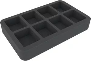 HS040BF02BO 40 mm Half-Size foam tray with 8 compartments