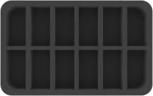 HSMECP040BO 40 mm Half-Size foam tray with 12 compartments