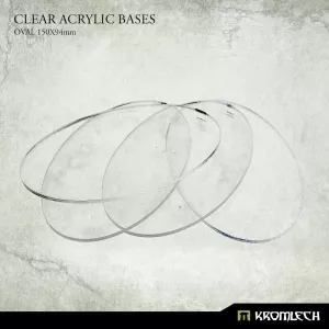 Clear Acrylic Bases: Oval 150x94mm (4)