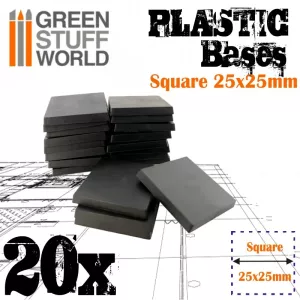 Plastic Bases - Square 25x25 mm