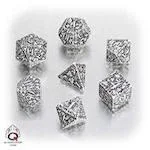 Forest 3D White & black Dice Set (7)