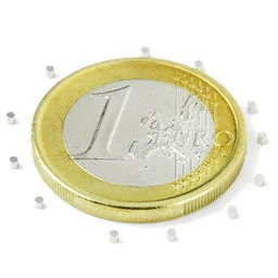 Disc Magnet diameter 1 mm, höjd 1 mm (20st) Nickelpläterad 25g styrka