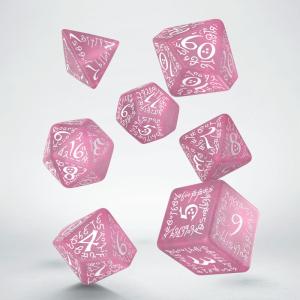 Elvish Translucent & blue Dice Set (7)