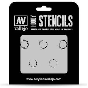 Vallejo Stencil Drum Oil Markings