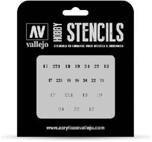 Vallejo Stencil Soviet Numbers WWII