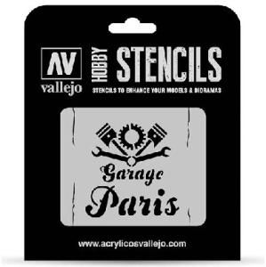 Vallejo Stencil Vintage Garage Sign