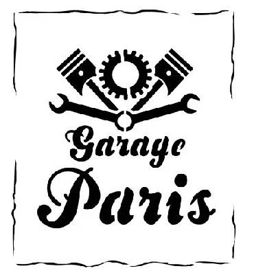 Vallejo Stencil Vintage Garage Sign
