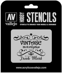 Vallejo Stencil Vintage Motorcycles Sign