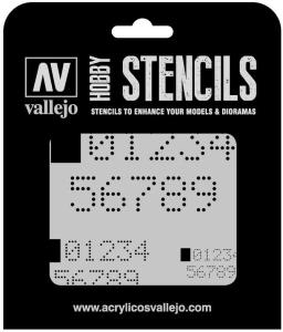 Vallejo Stencil Digital Numbers