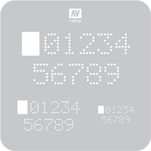 Vallejo Stencil Digital Numbers