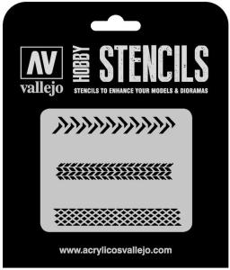 Vallejo Stencil Tyre Markings