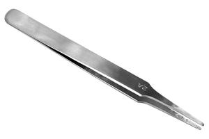 Vallejo Flat rounded stainless steel tweezers (120mm)